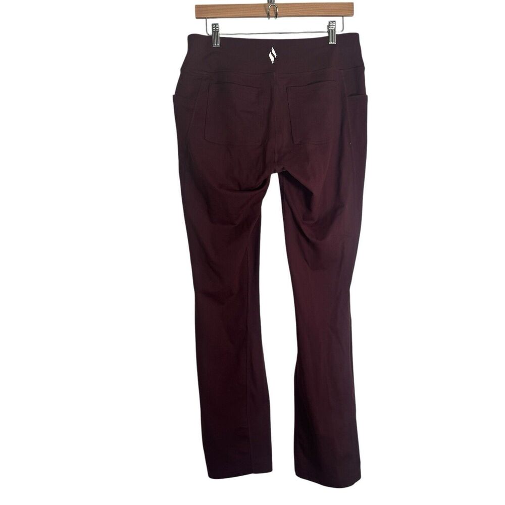 Skechers Women's GOFLEX GoWalk Pants with Pockets Solid Winetasting Size Large - Picture 2 of 4